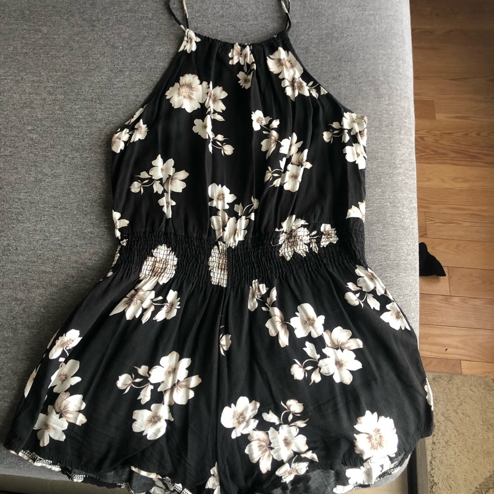 brandy melville floral romper